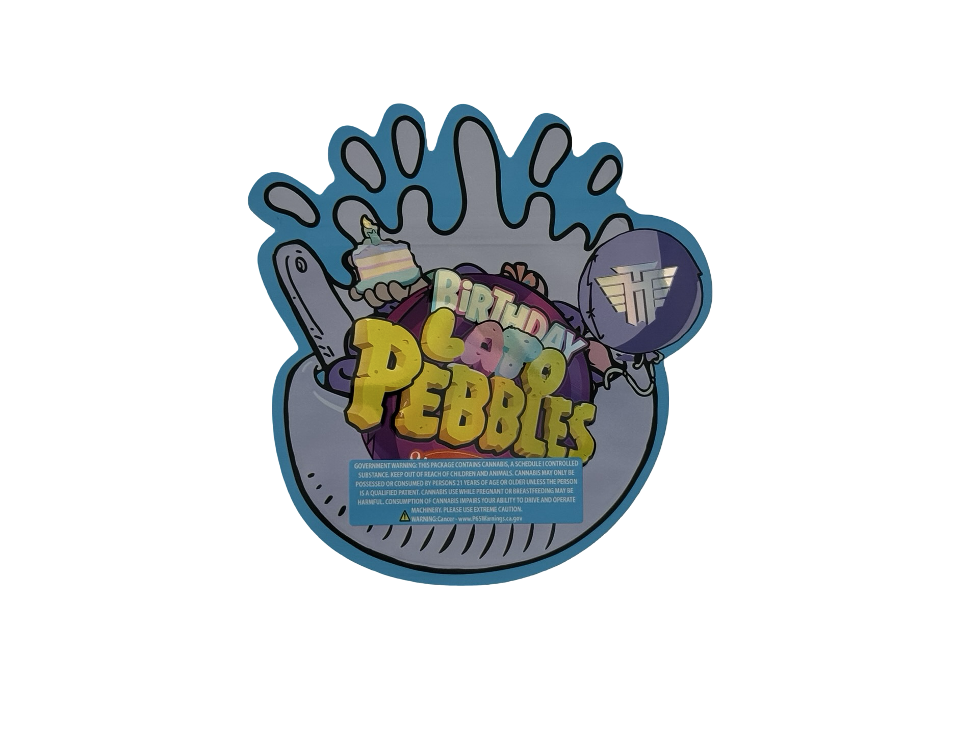 Birthday Lato Pebbles 3.5g Mylar Bags High Tolerance - Fire Mylar  