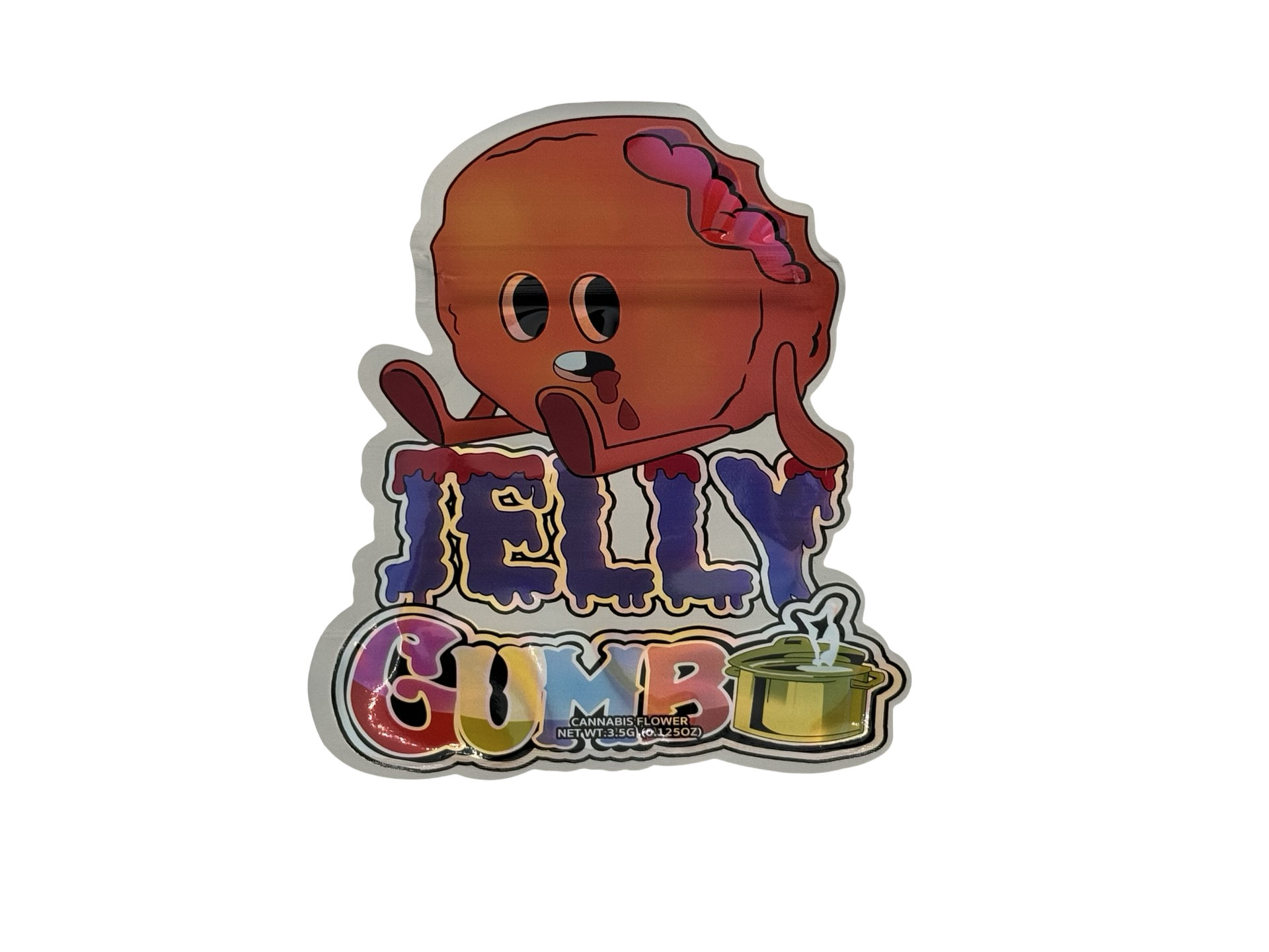 Jelly 3.5g Mylar Bags Gumbo - Fire Mylar  
