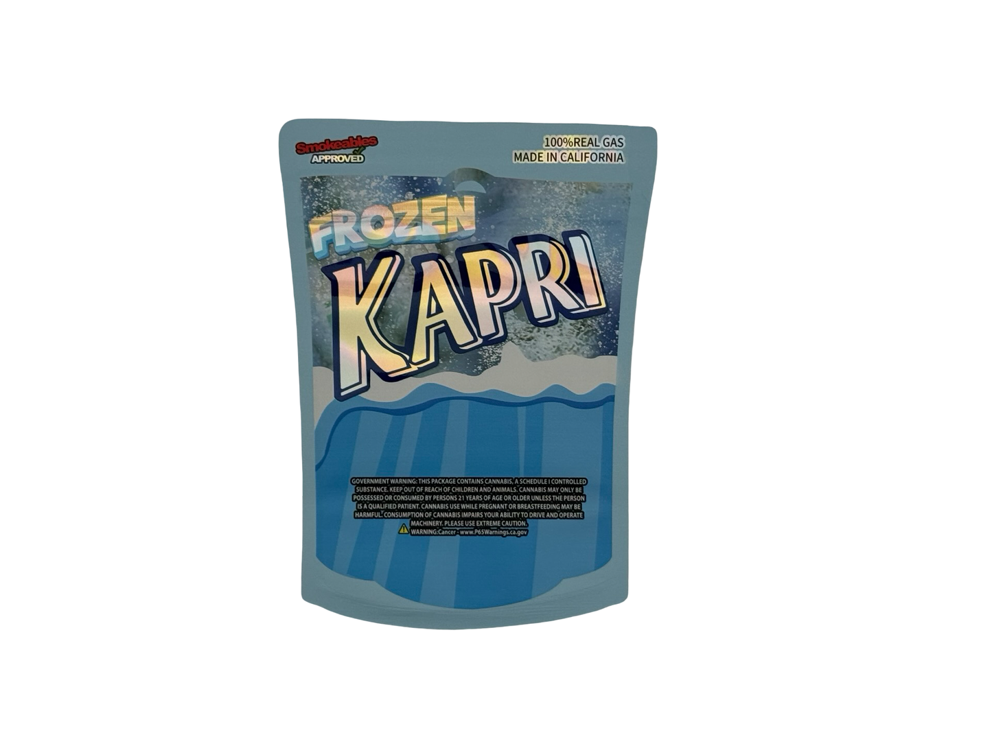 Frozen Kapri 3.5g Mylar Bags High Tolerance - Fire Mylar  