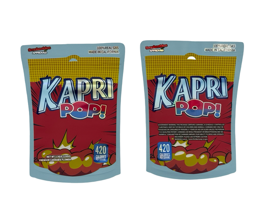 Kapri Pop 3.5g Mylar Bags High Tolerance