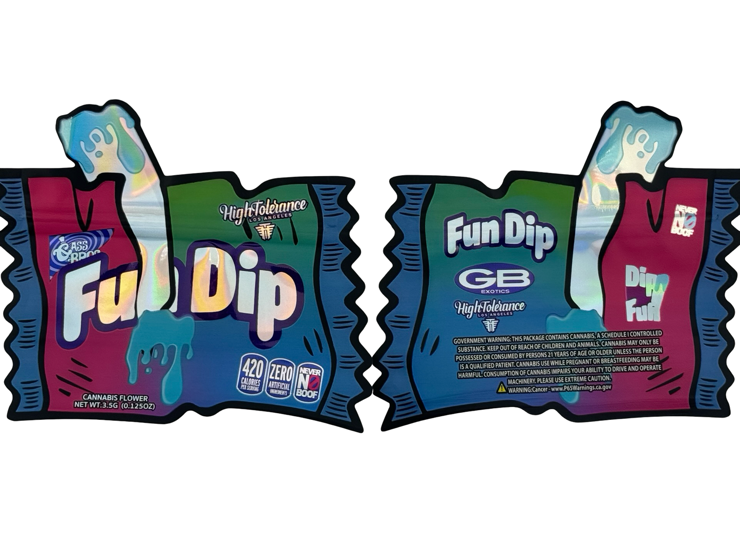 FunDip 3.5g Mylar Bags High Tolerance - Fire Mylar  