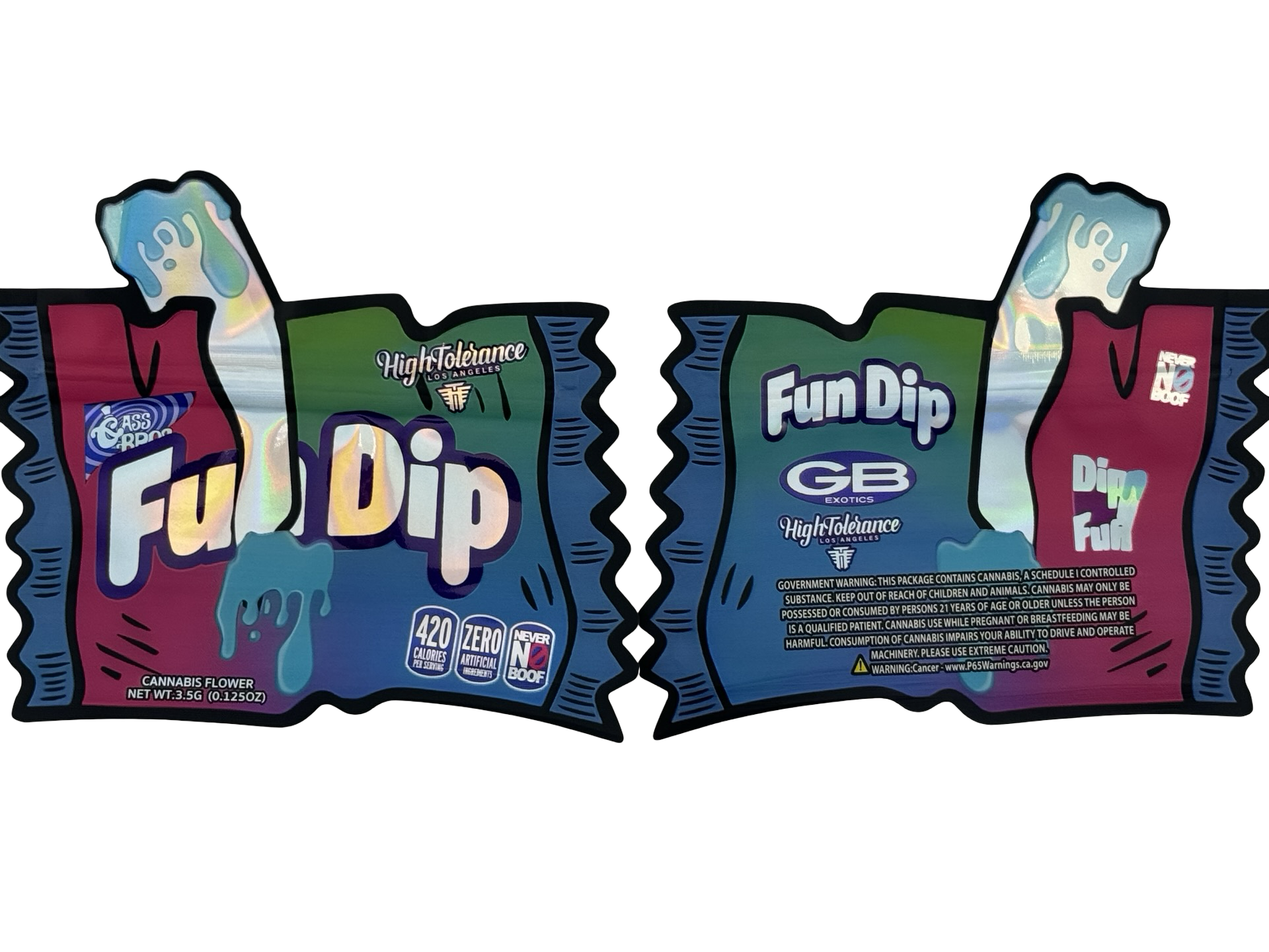 FunDip 3.5g Mylar Bags High Tolerance - Fire Mylar  