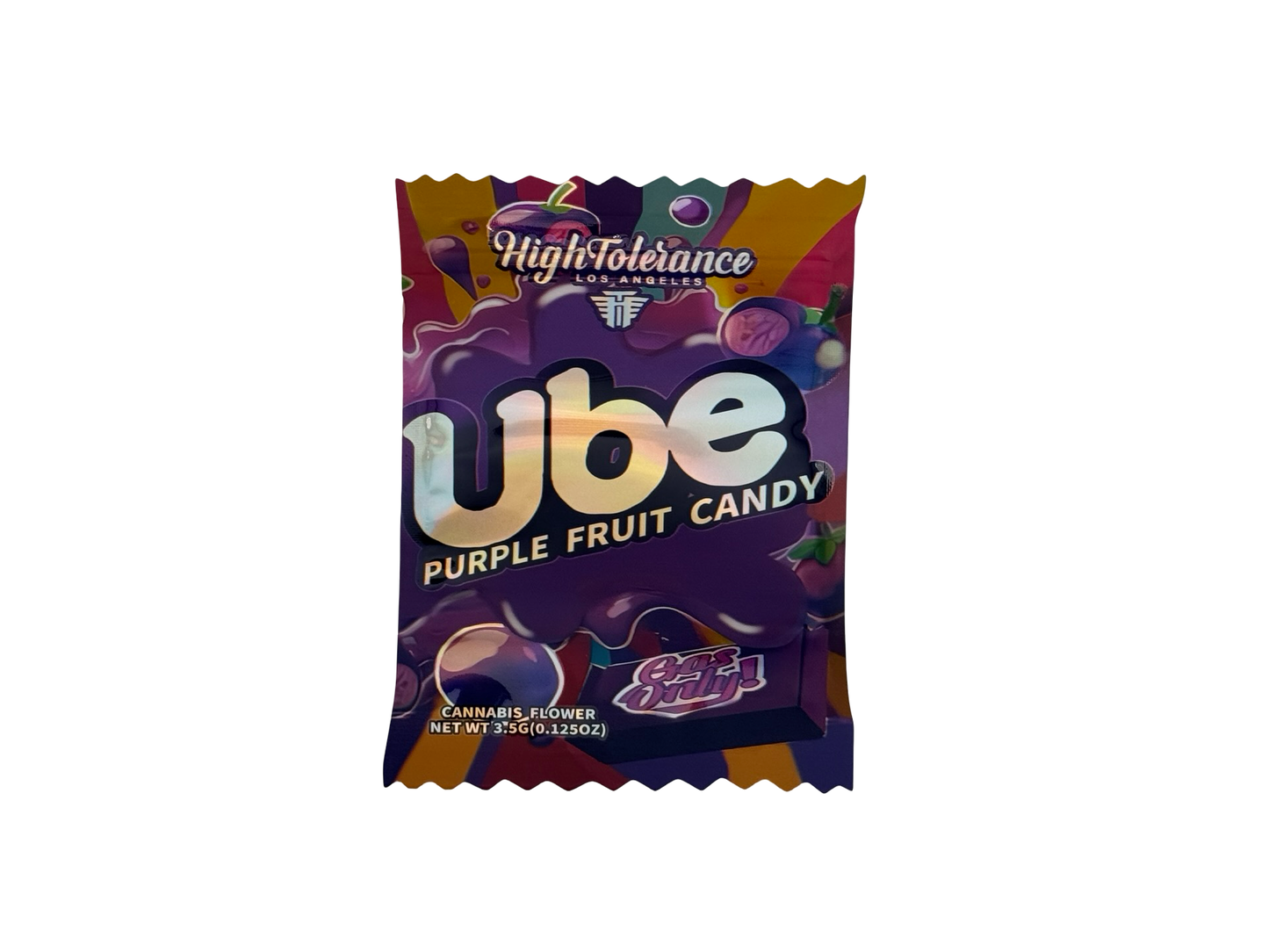 Ube Purple Fruit Candy 3.5g Mylar Bags High Tolerance - Fire Mylar  