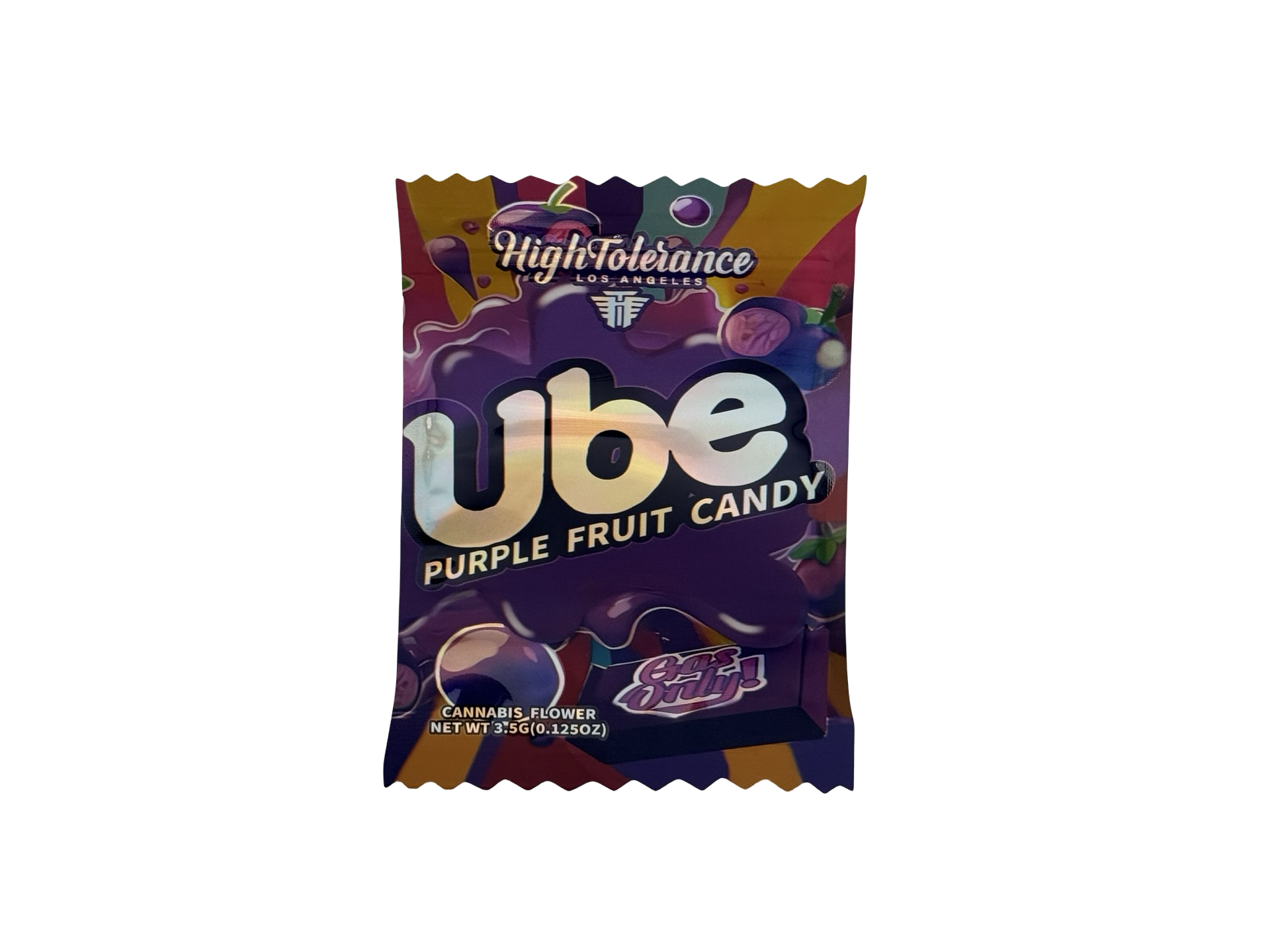 Ube Purple Fruit Candy 3.5g Mylar Bags High Tolerance - Fire Mylar  