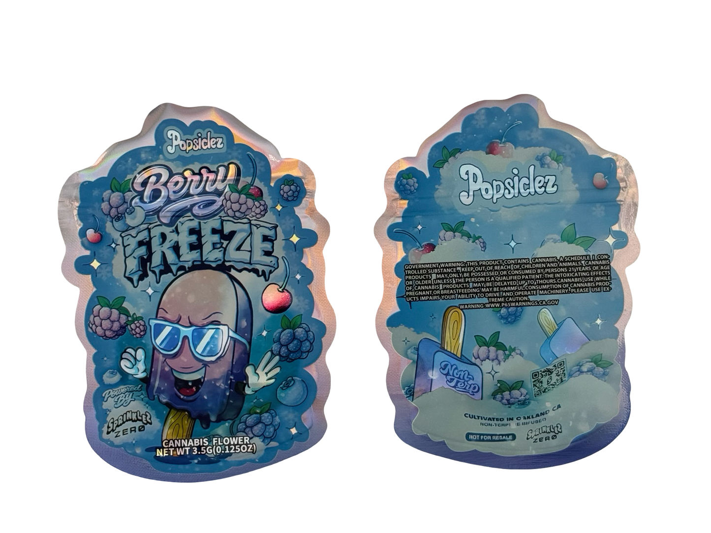 Berry Freeze Popsiclez 3.5g Mylar Bags Sprinklez Zero