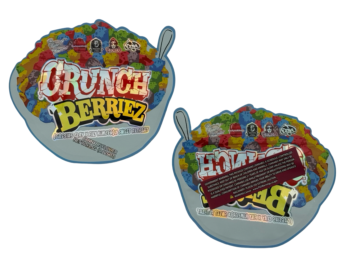 Crunch Berriez 3.5g Mylar Bags Backpack Boyz - Fire Mylar  