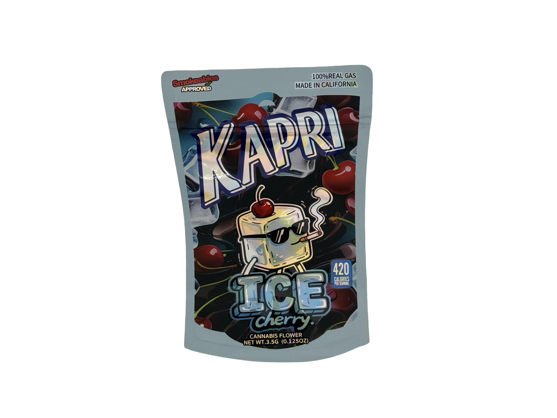 Kapri Ice Cherry 3.5g Mylar Bags High Tolerance - Fire Mylar  