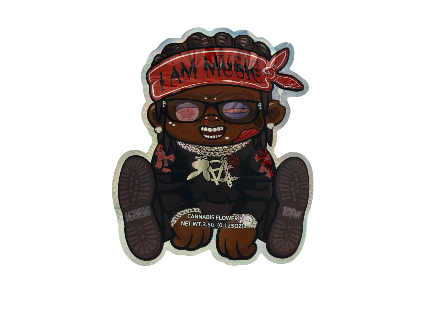 ICFMF I Am Music Playboi Carti 3.5g Mylar Bags High Tolerance - Fire Mylar  