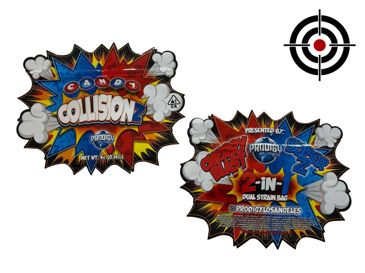 Candy Collisionz 4g Dual-Chamber Mylar Bags | Prodigy LA – Fire Mylar