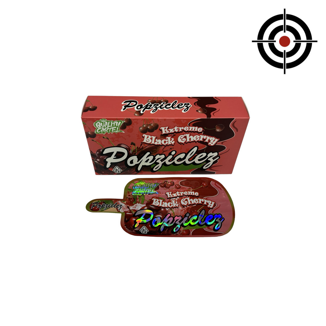 Extreme Black Cherry Popziclez 3.5g Mylar Bags & Boxes Quality Cartel - Fire Mylar  