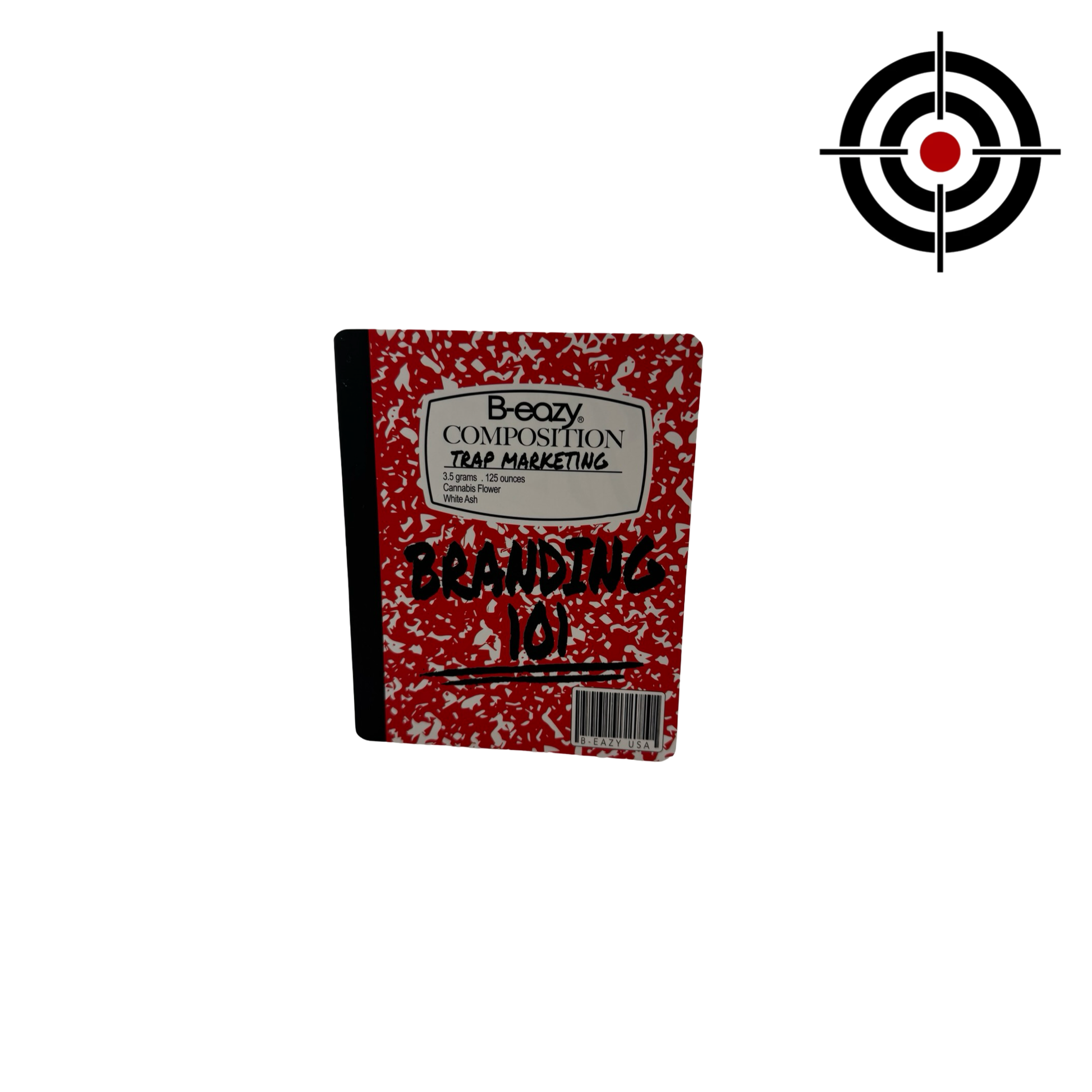 Branding 101 Composition Book Mylar Bags 3.5g B-Eazy - Fire Mylar  