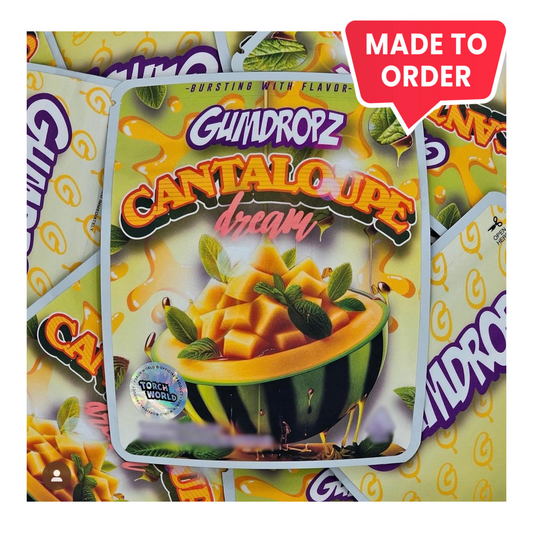 Cantaloupe Dream Gumdropz 3.5g Mylar Bags Sprinklez Torch World (made-to-order)