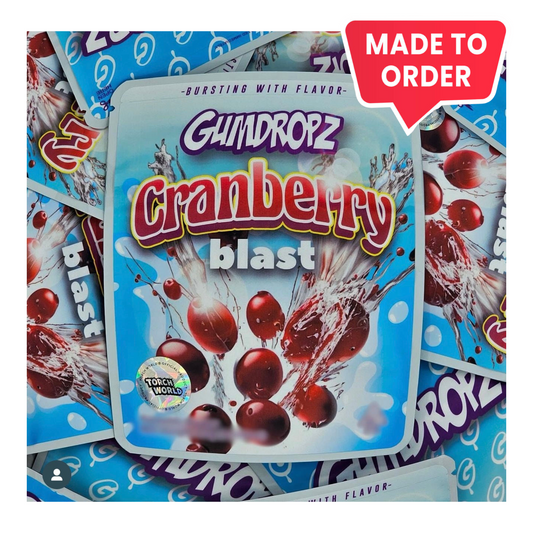 Cranberry Blast Gumdropz 3.5g Mylar Bags Sprinklez Torch World (made-to-order)
