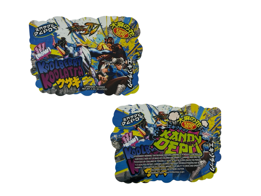 Koolberry Koolatta Street Fighter Mylar Bags 3.5g Kandy Depo (Only $0.21 Each) - Fire Mylar  