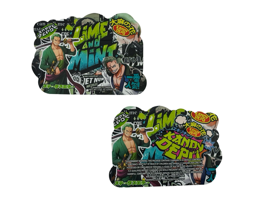 Lime and Mint Mylar Bags 3.5g Kandy Depo (Only $0.21 Each) - Fire Mylar  