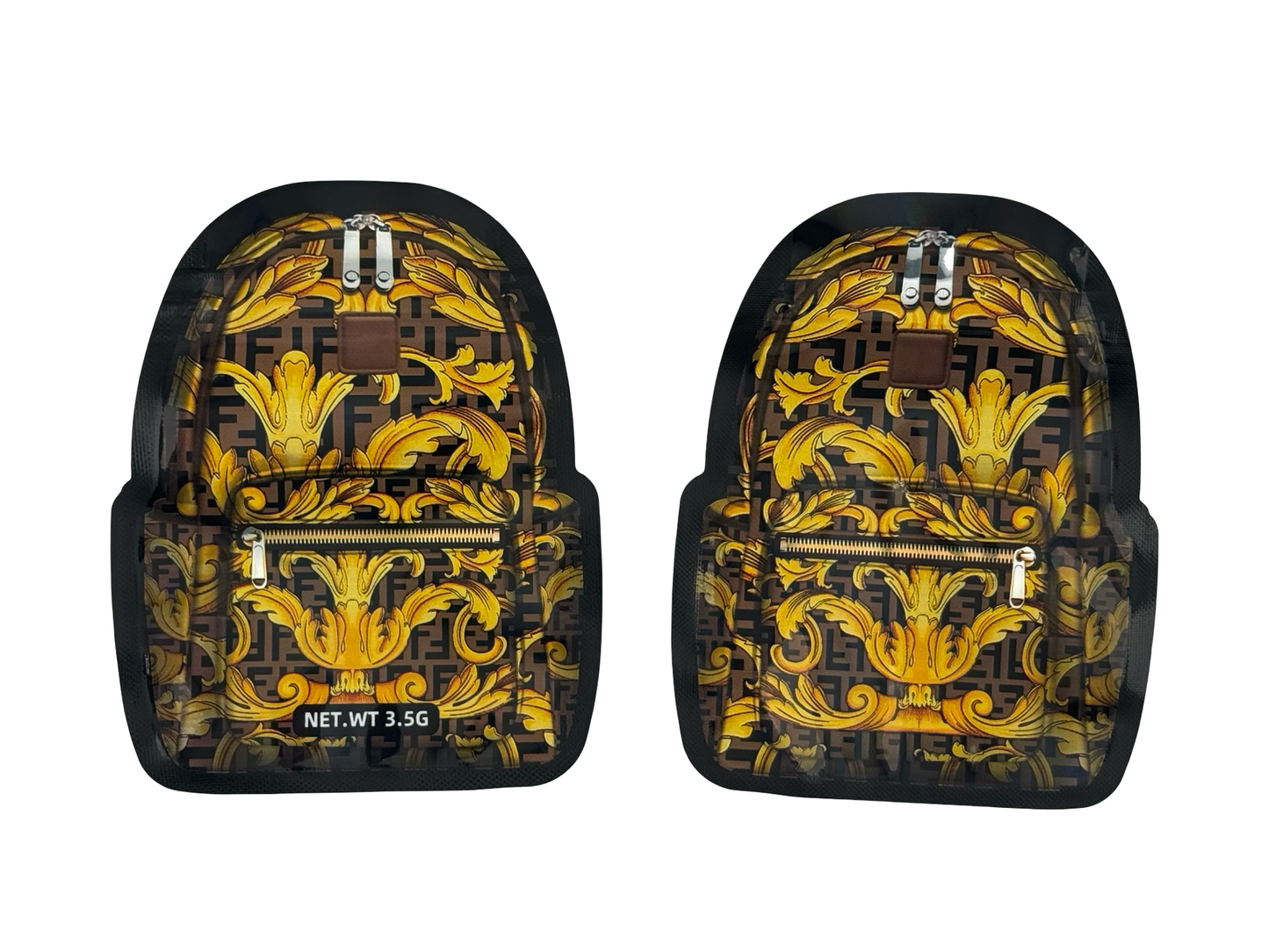 Designer 3.5g Mylar Bags (holographic) - Fire Mylar  
