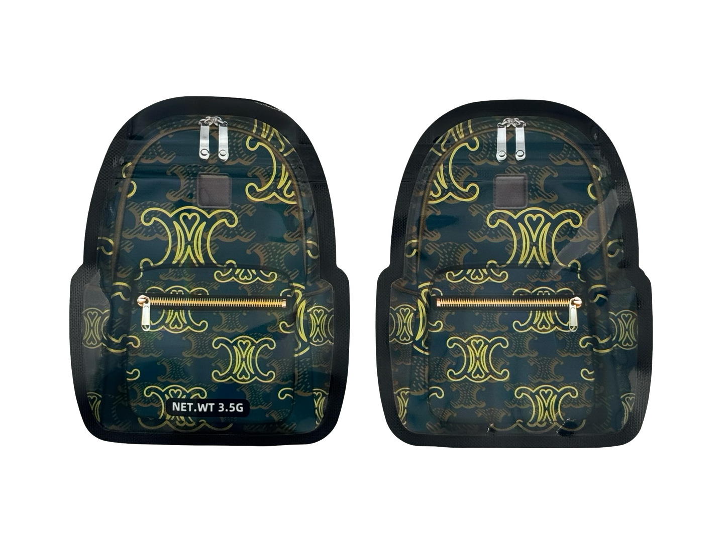 Designer 3.5g Mylar Bags (holographic) - Fire Mylar  