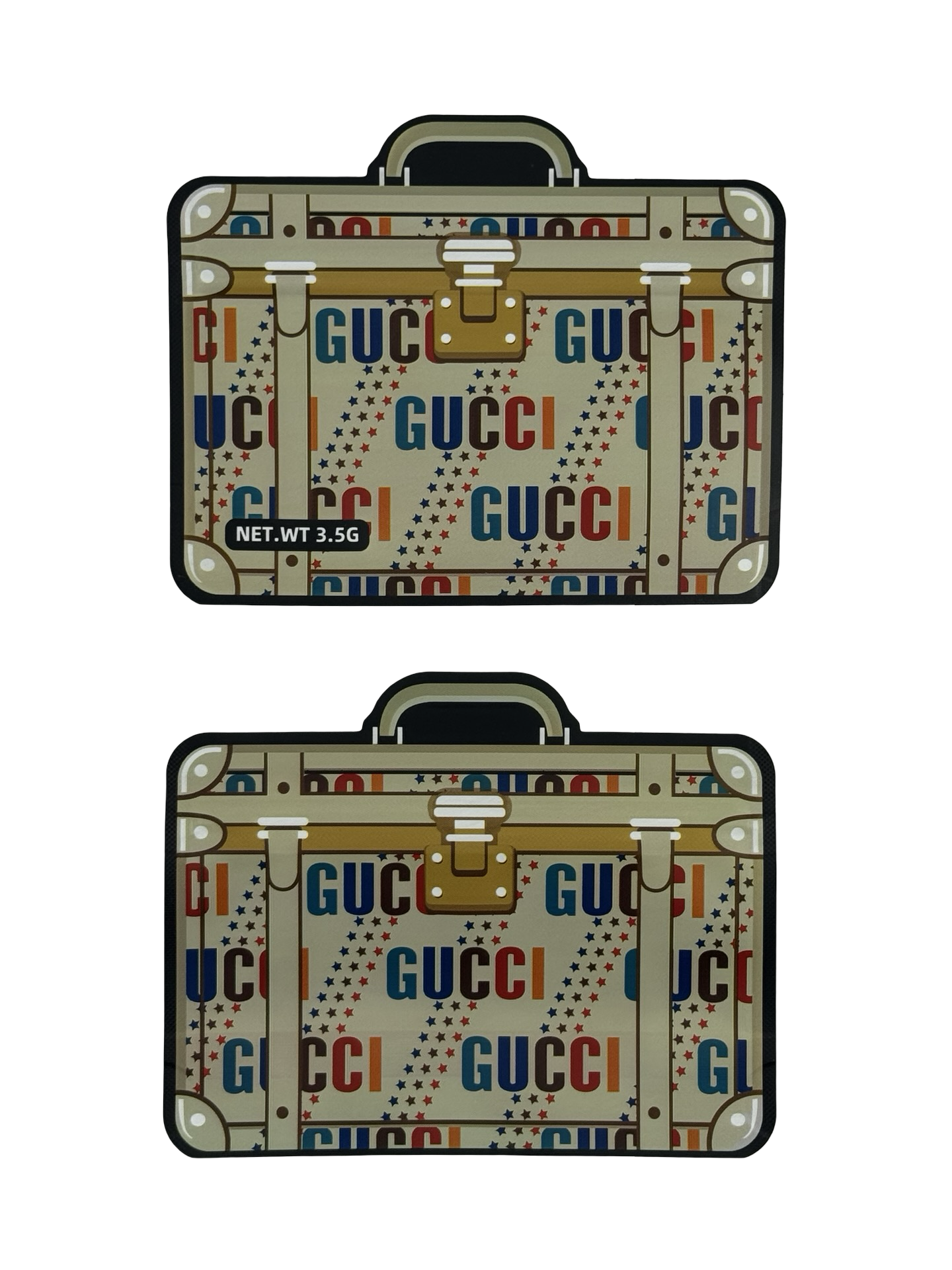 Designer 3.5g Mylar Bags (matte) - Fire Mylar  