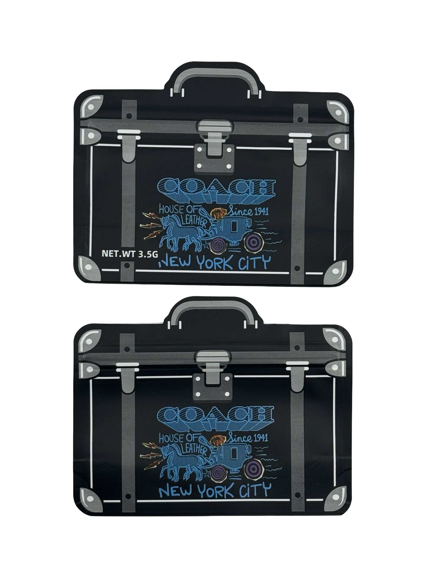 Designer 3.5g Mylar Bags (matte) - Fire Mylar  