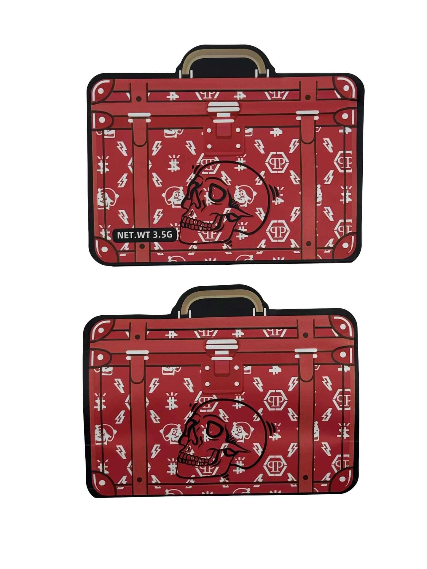 Designer 3.5g Mylar Bags (matte) - Fire Mylar  
