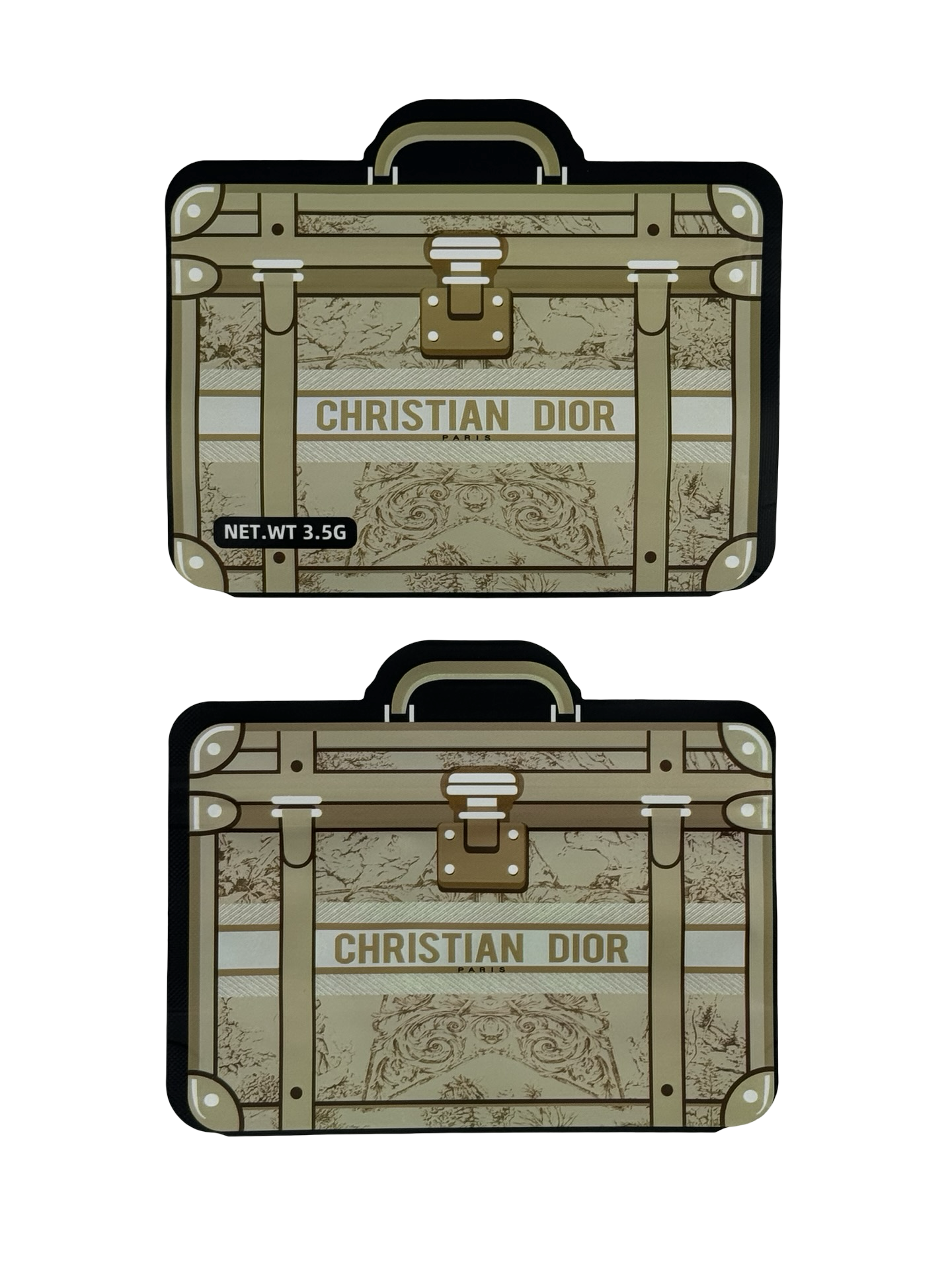 Designer 3.5g Mylar Bags (matte) - Fire Mylar  