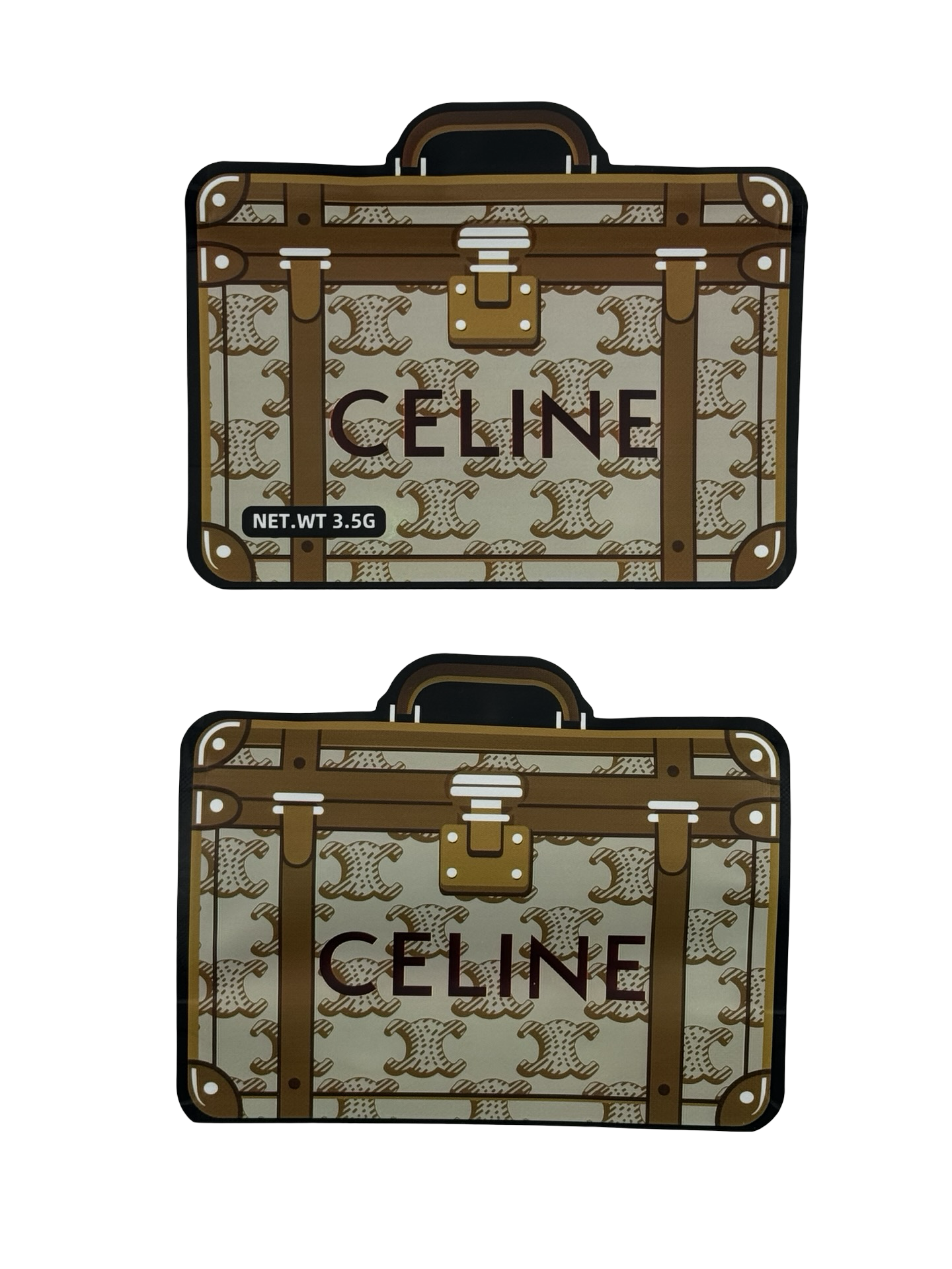 Designer 3.5g Mylar Bags (matte) - Fire Mylar  
