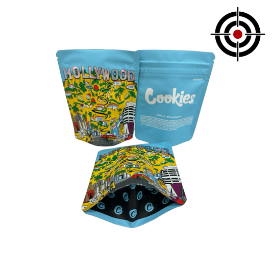 Hollywood Mylar Bags 3.5g Cookies - Fire Mylar  