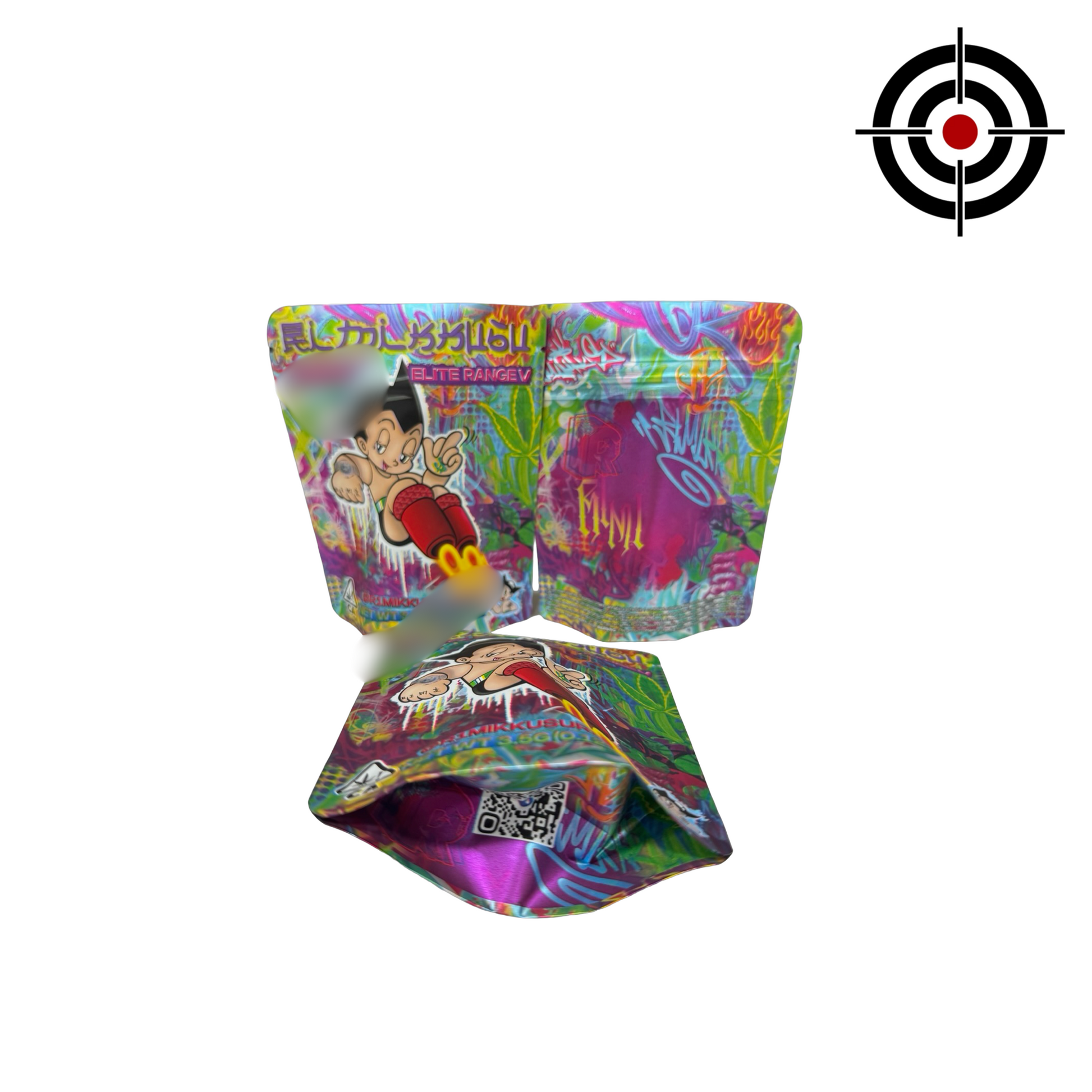 Elite Range V Mylar Bags 3.5g - Fire Mylar  