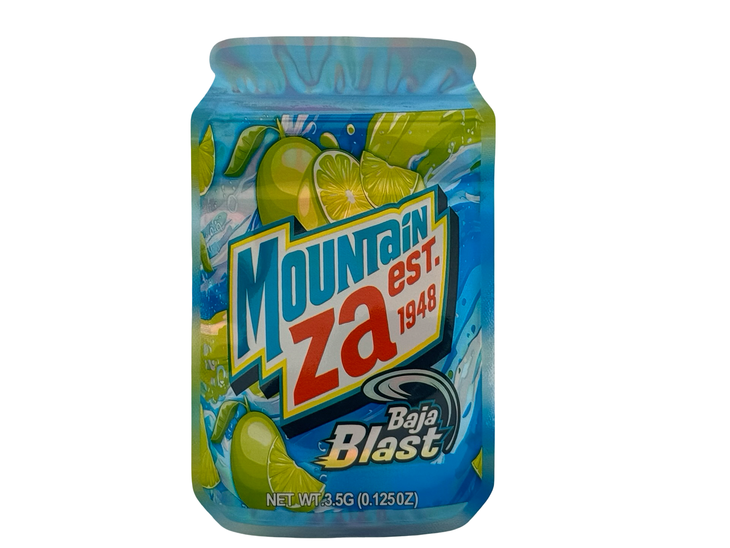 Baja B. 3.5g Mylar Bags Mountain Za - Fire Mylar  