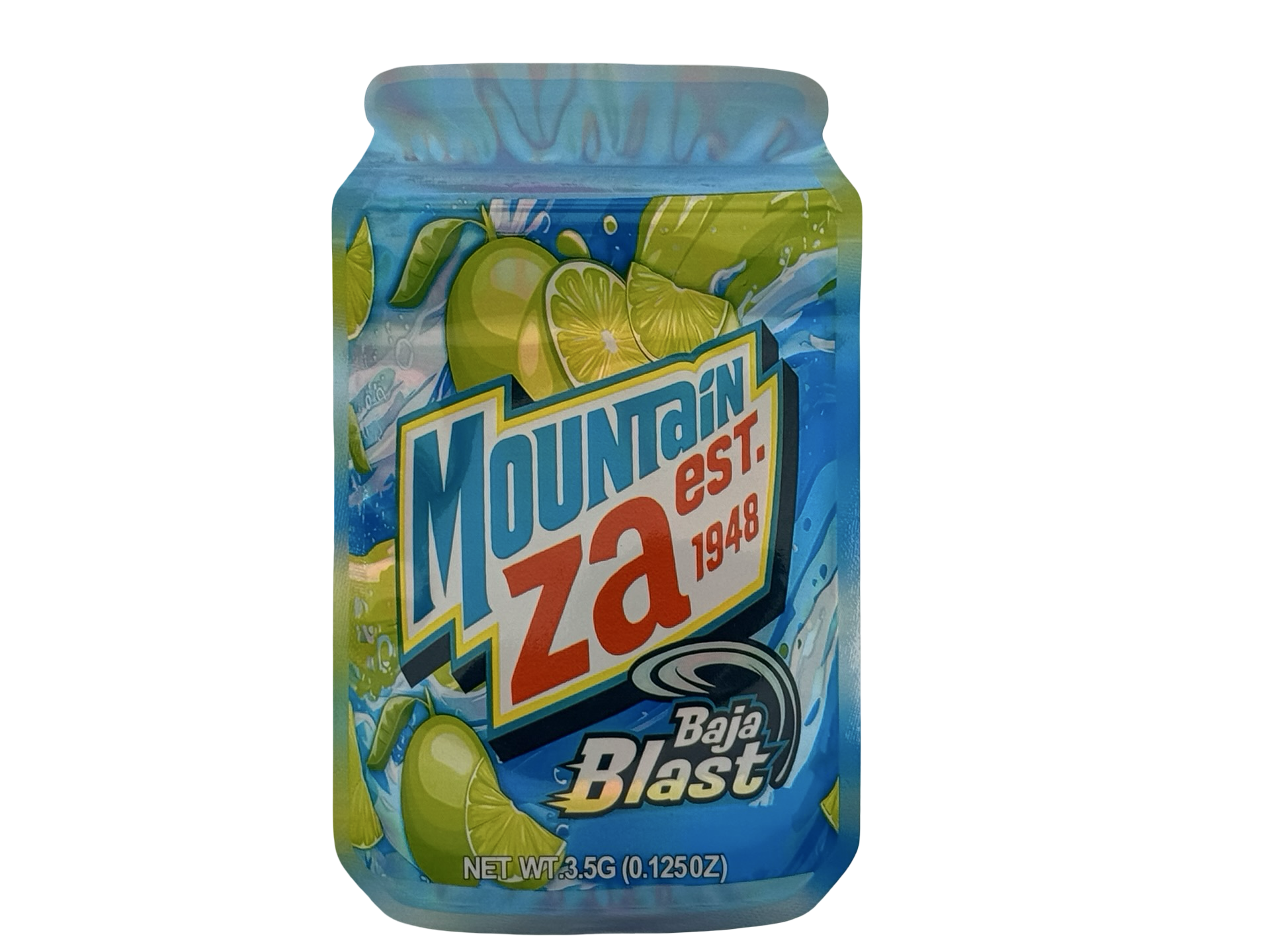 Baja B. 3.5g Mylar Bags Mountain Za - Fire Mylar  