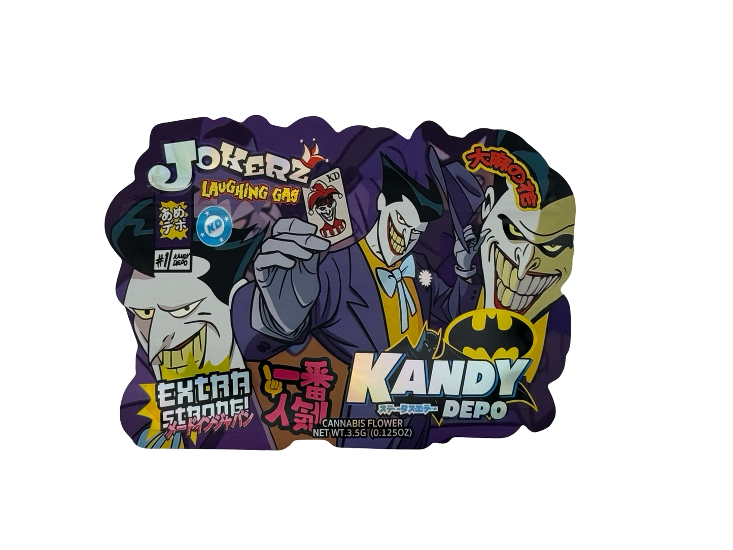 Jokerz Laughing Gas Mylar Bags 3.5g Kandy Depo (Only $0.21 Each) - Fire Mylar  