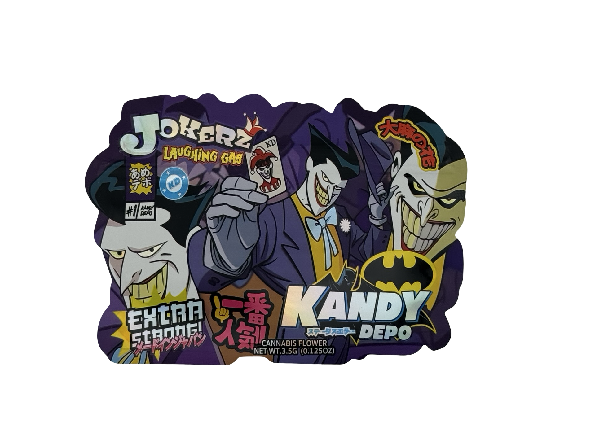 Jokerz Laughing Gas Mylar Bags 3.5g Kandy Depo (Only $0.21 Each) - Fire Mylar  