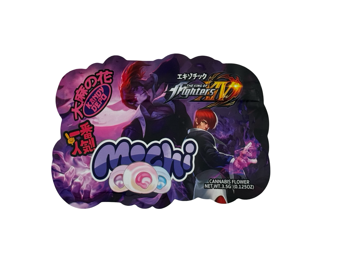 Mochi King of Fighters Mylar Bags 3.5g Kandy Depo (Only $0.21 Each) - Fire Mylar  