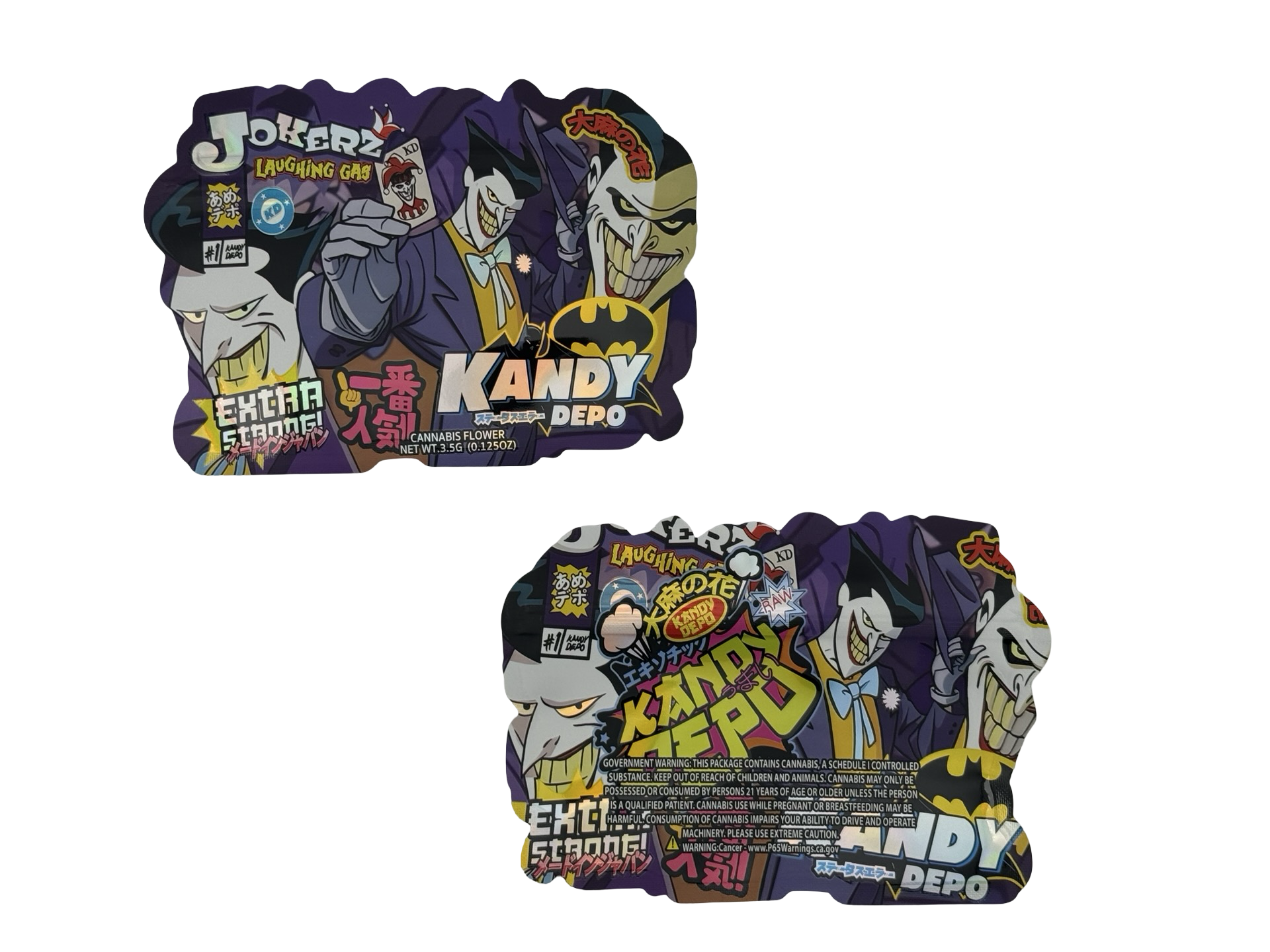 Jokerz Laughing Gas Mylar Bags 3.5g Kandy Depo (Only $0.21 Each) - Fire Mylar  
