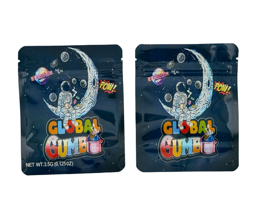 Global 3.5g Mylar Bags Gumbo ($0.09 per bag) - Fire Mylar  