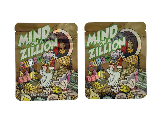 Mind on a Zillion 3.5g Mylar Bags Gumbo ($0.09 per bag) - Fire Mylar  