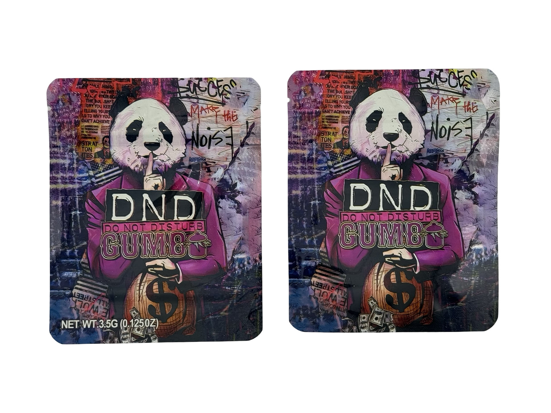 Do Not Disturb 3.5g Mylar Bags Gumbo ($0.09 per bag) - Fire Mylar  