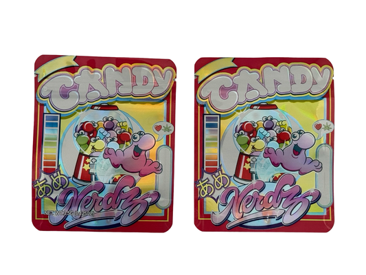 Candy 3.5g Mylar Bags Nerdz ($0.09 per bag) - Fire Mylar  