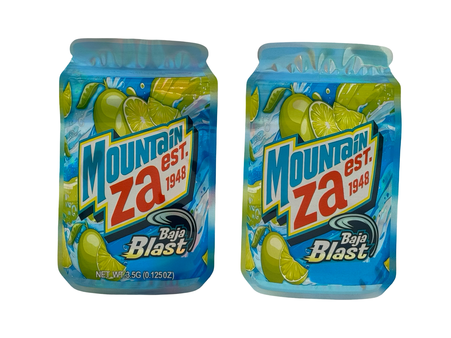 Baja B. 3.5g Mylar Bags Mountain Za - Fire Mylar  