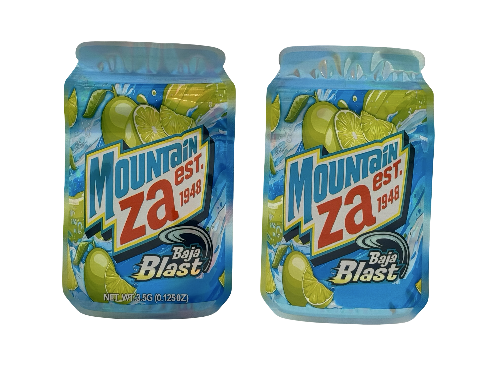 Baja B. 3.5g Mylar Bags Mountain Za - Fire Mylar  