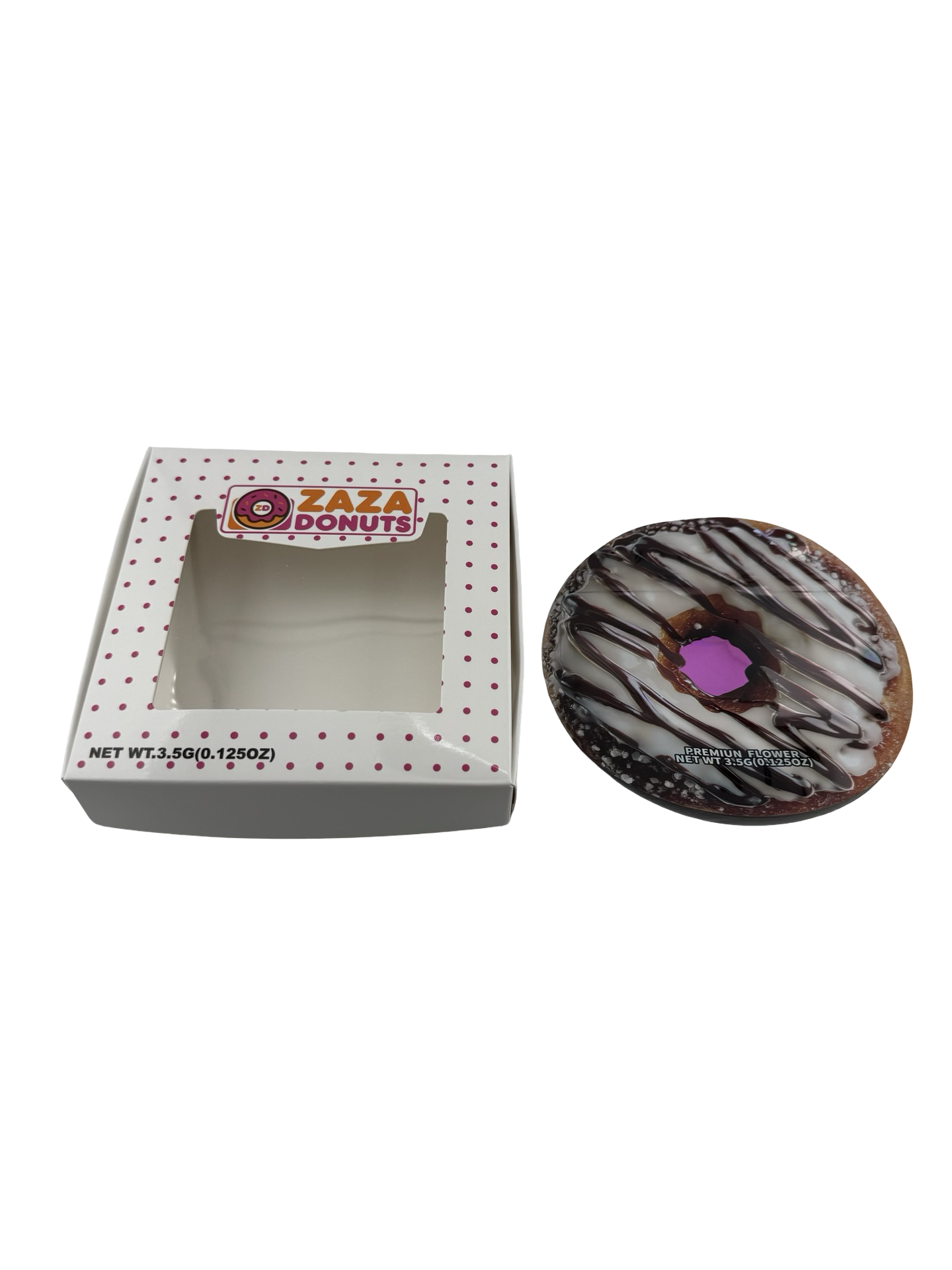 Zaza Doughnuts 3.5g Mylar Bags & Boxes - Fire Mylar  