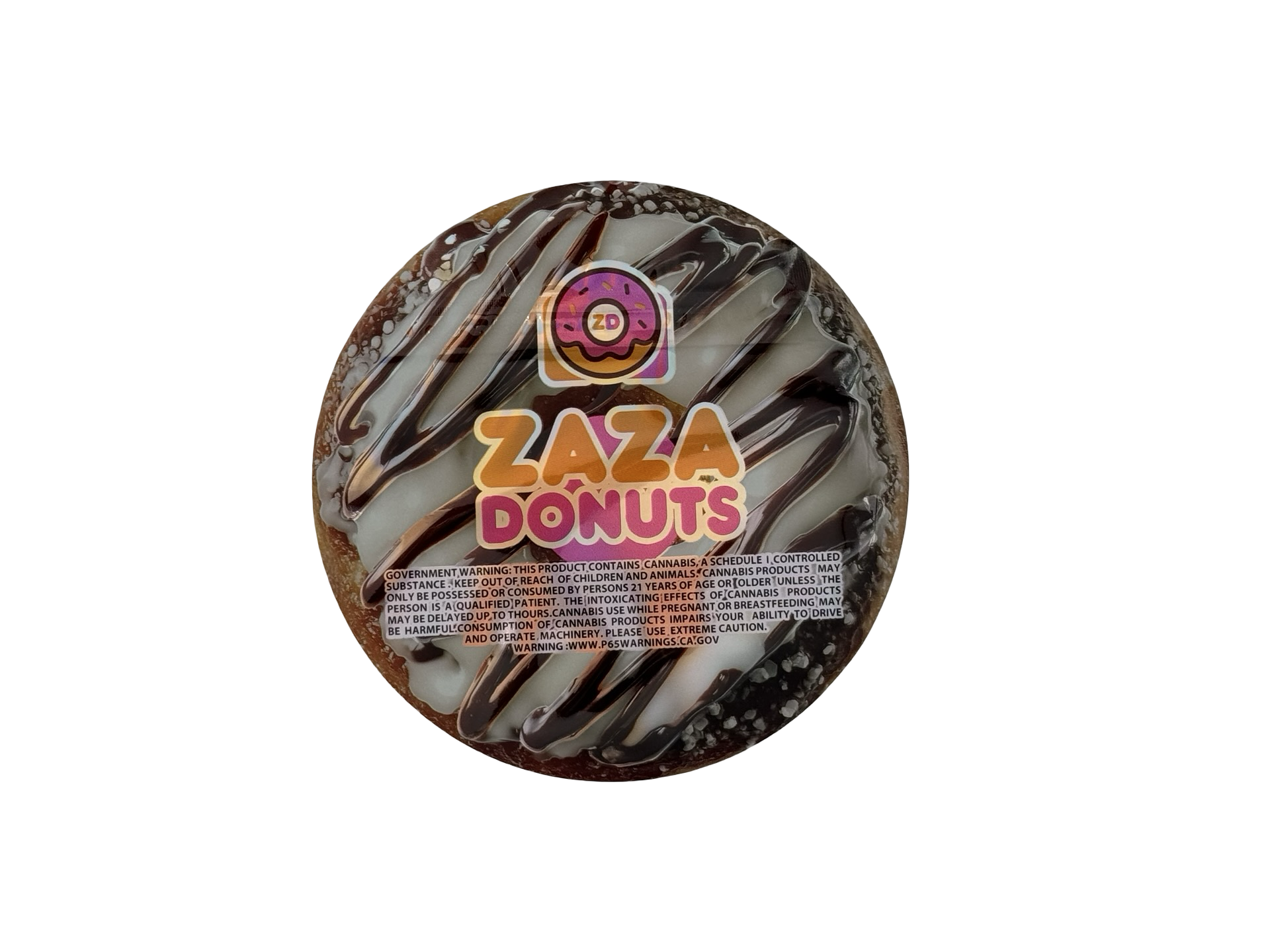 Zaza Doughnuts 3.5g Mylar Bags & Boxes - Fire Mylar  
