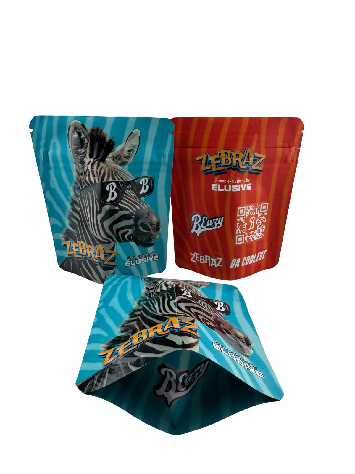 Zebraz 3.5g Mylar Bag & Box Set | B-Eazy | Fire Mylar