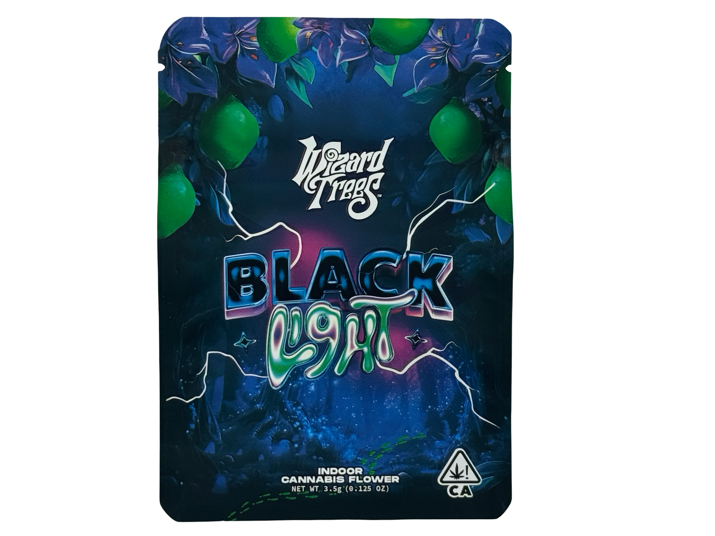 Black Light 3.5g Mylar Bags Wizard Trees