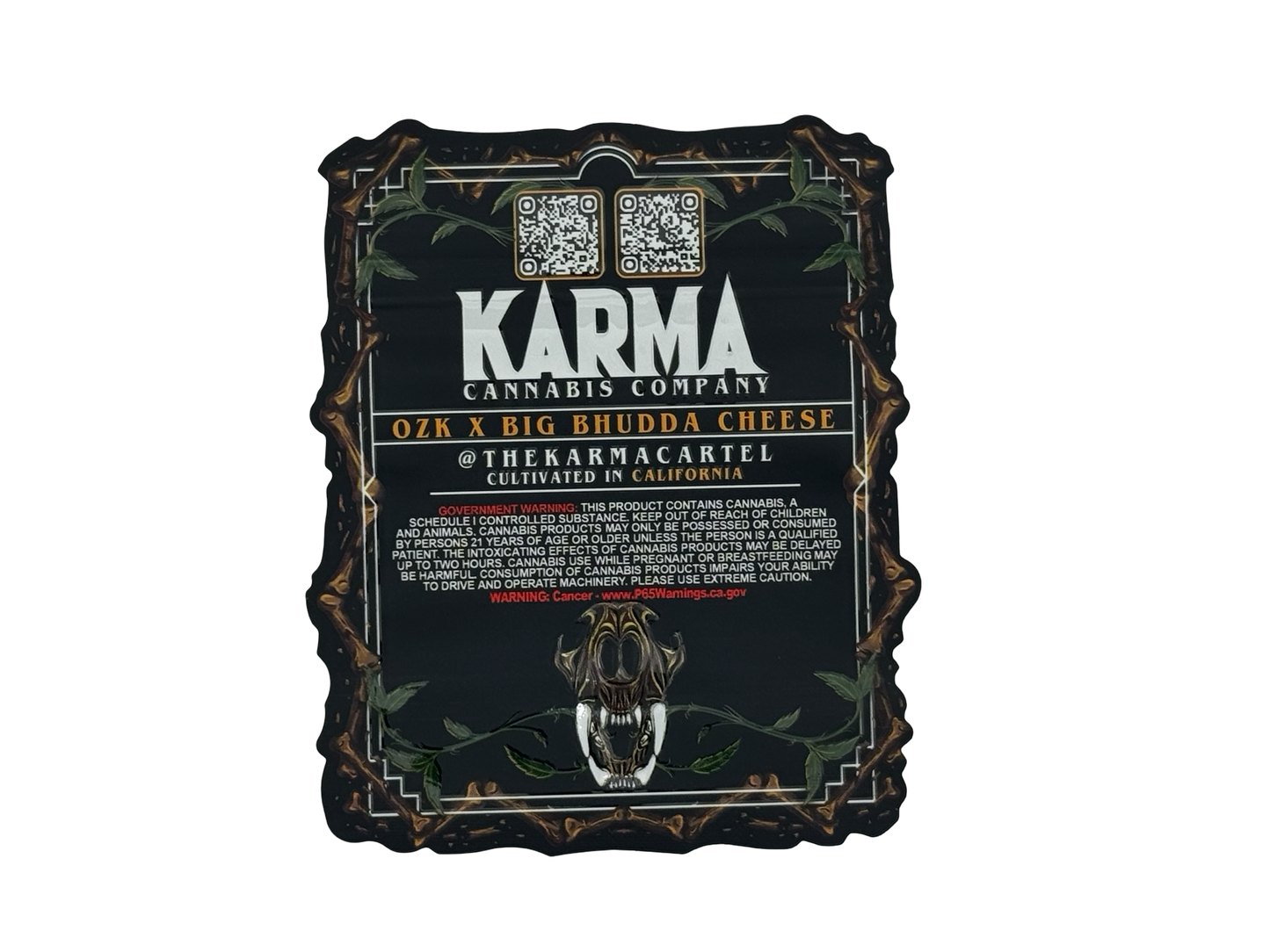 Zheetos 3.5g Mylar Bags Karma Cartel