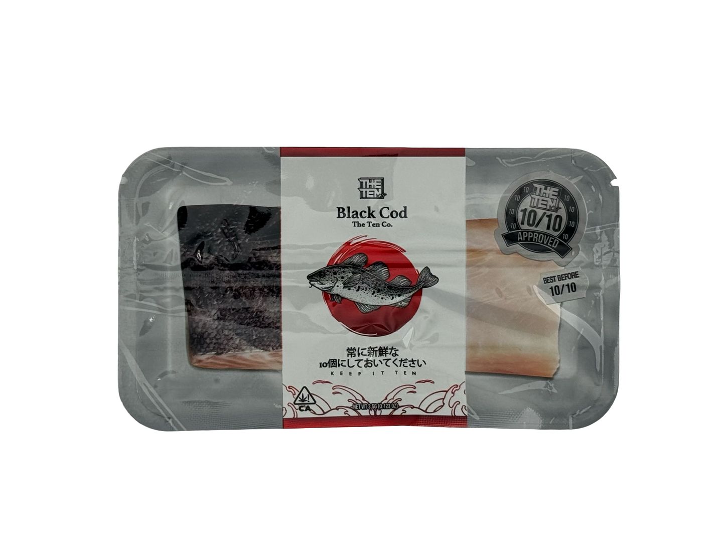 Black Cod 3.5g Mylar Bags The Ten Co