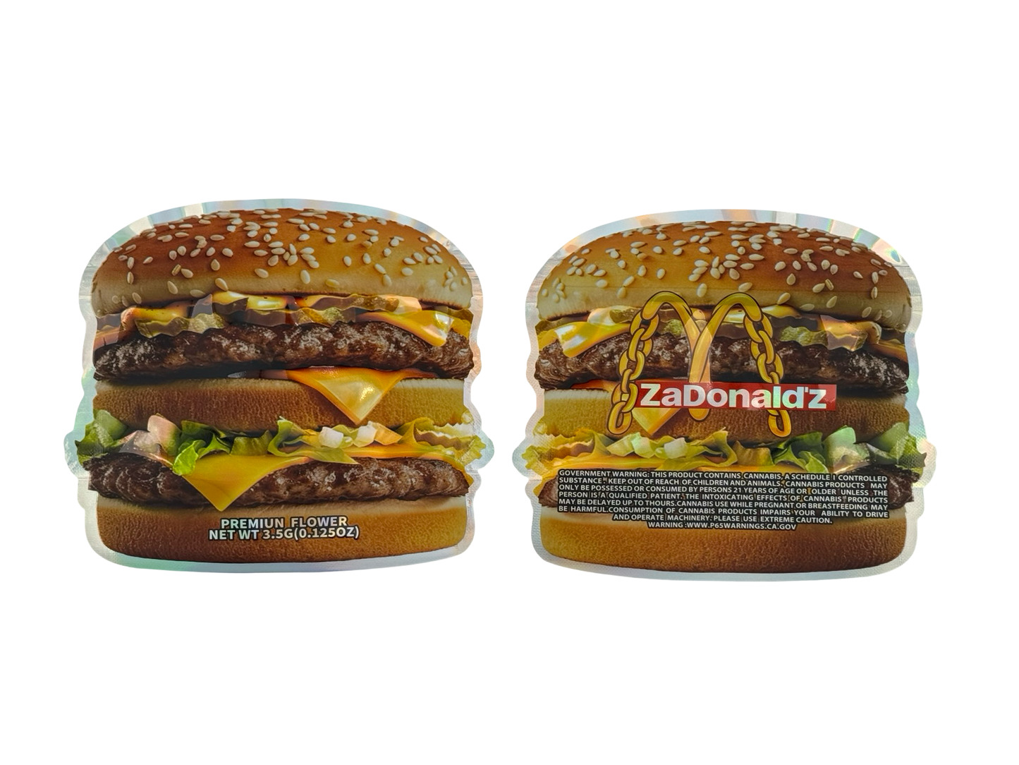ZaDonald’z 3.5g Mylar Bags