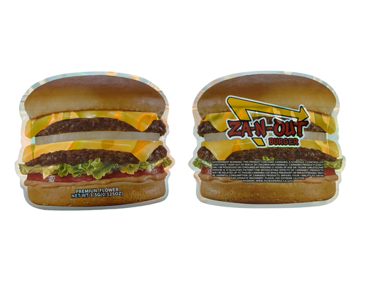 Za-N-Out Burger 3.5g Mylar Bags