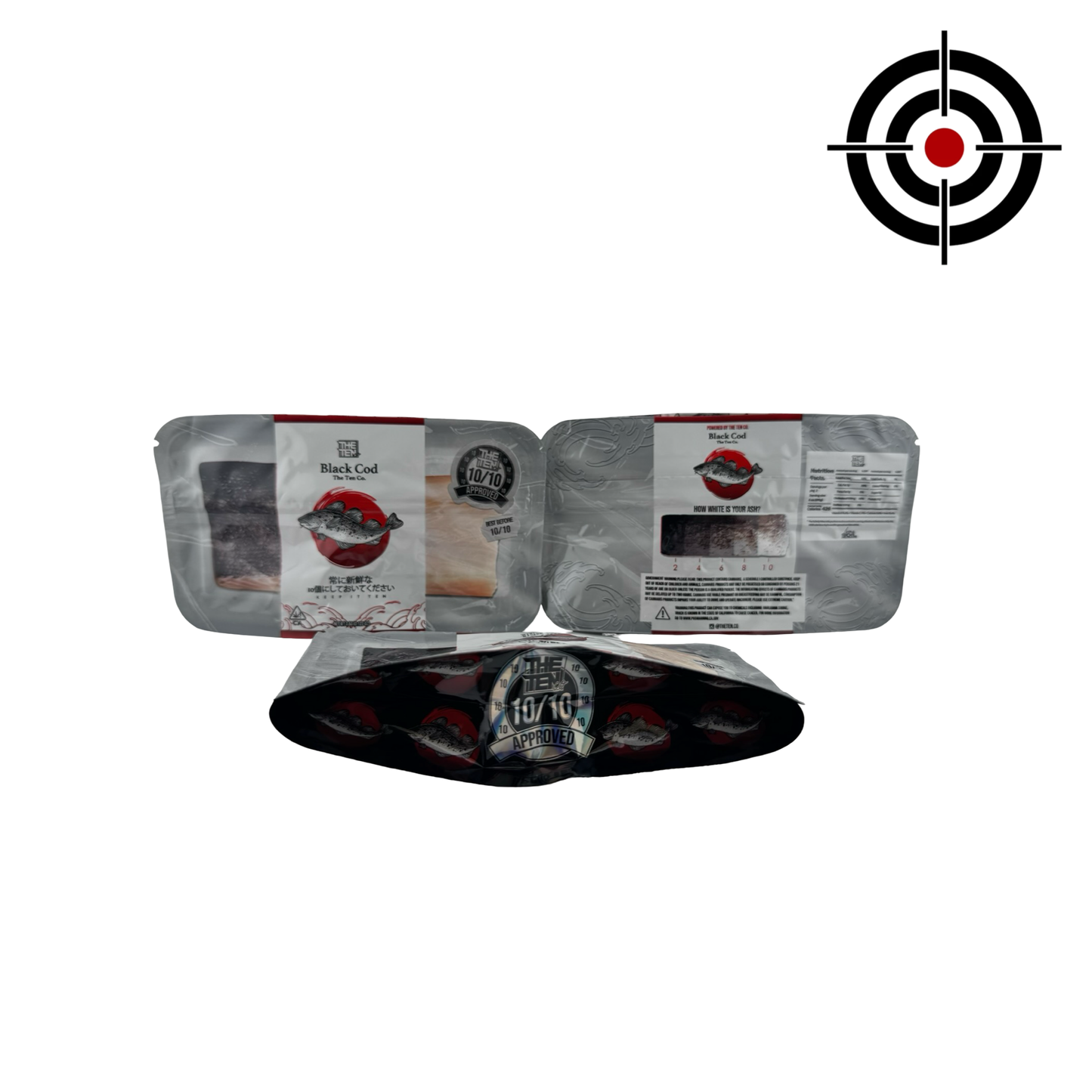 Black Cod 3.5g Mylar Bags The Ten Co