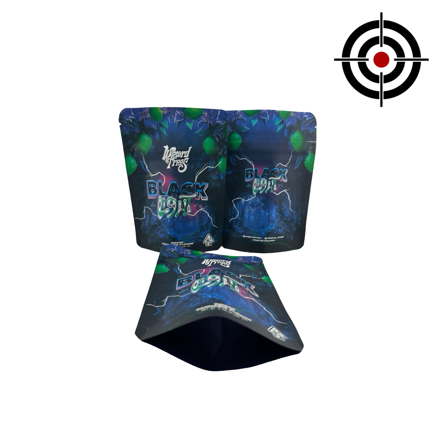 Black Light 3.5g Mylar Bags Wizard Trees
